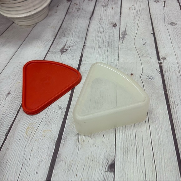 tupperware Red seal Triangle Food Container pantry organization food prep - Picture 3 of 9